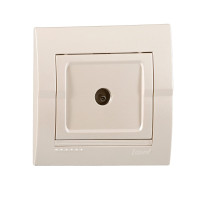 Розетка ТВ конечная LEZARD Deriy жемчужно-біла 702-3030-130