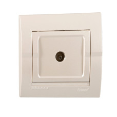 Розетка ТВ проходная LEZARD Deriy жемчужно-белая 702-3030-129