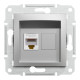 Розетка одинарная компьютерная RJ-45 SCHNEIDER Asfora алюминий EPH4300161