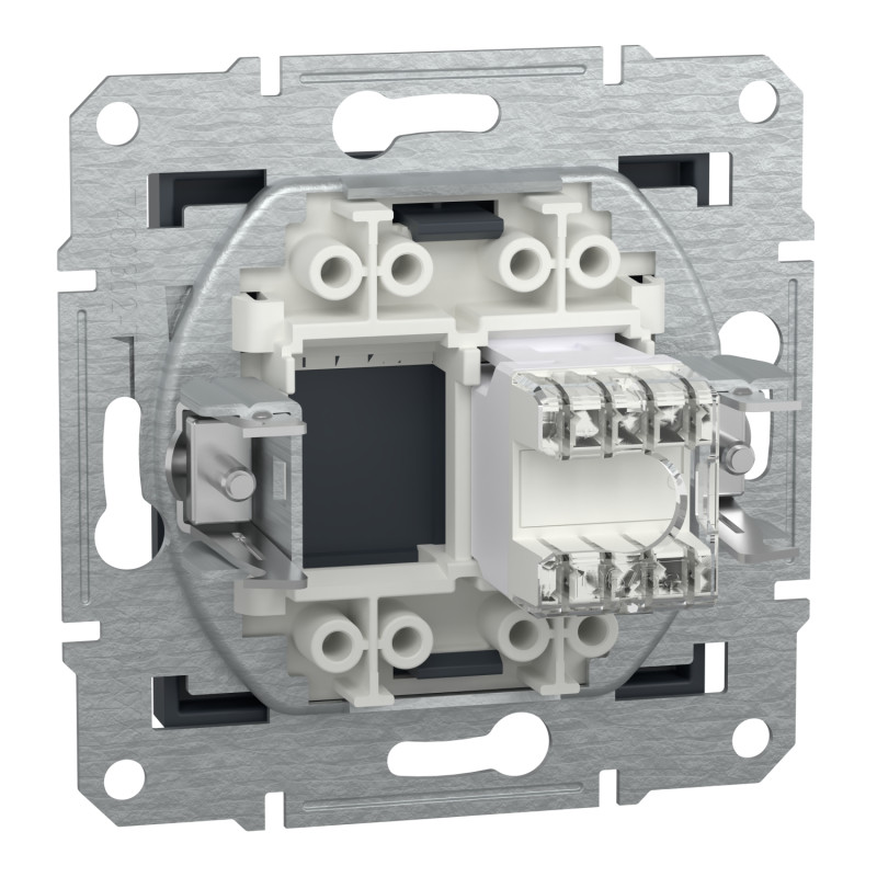 Розетка одинарна комп'ютерна RJ-45 SCHNEIDER Asfora антрацит EPH4300171