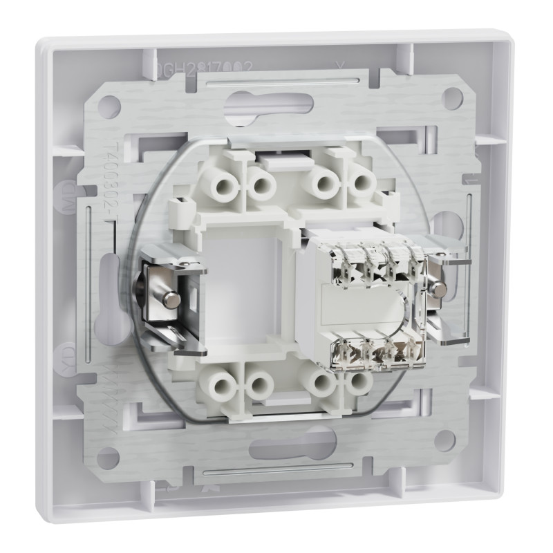 Розетка одинарная компьютерная RJ-45 SCHNEIDER Asfora белая EPH4300121