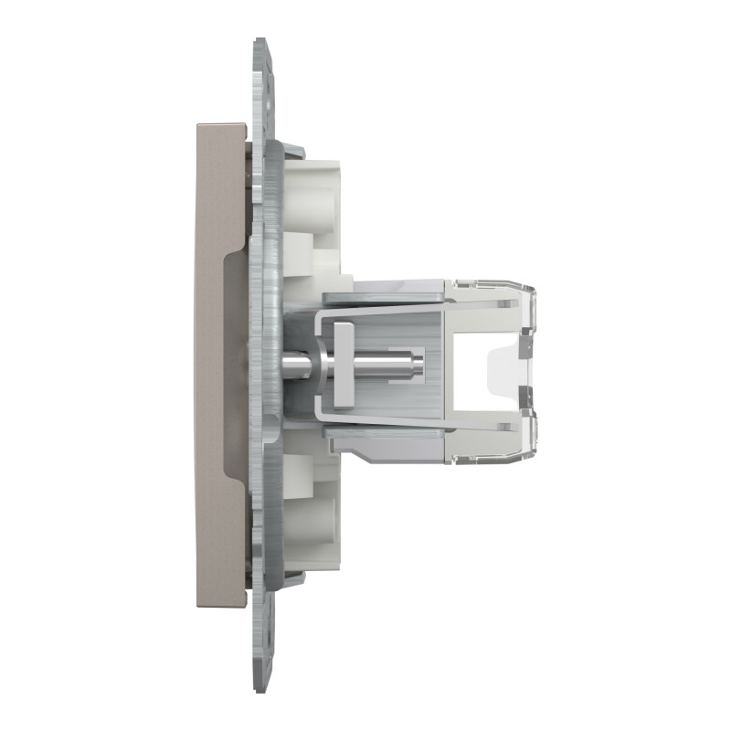 Розетка одинарная компьютерная RJ-45 SCHNEIDER Asfora бронза EPH4300169