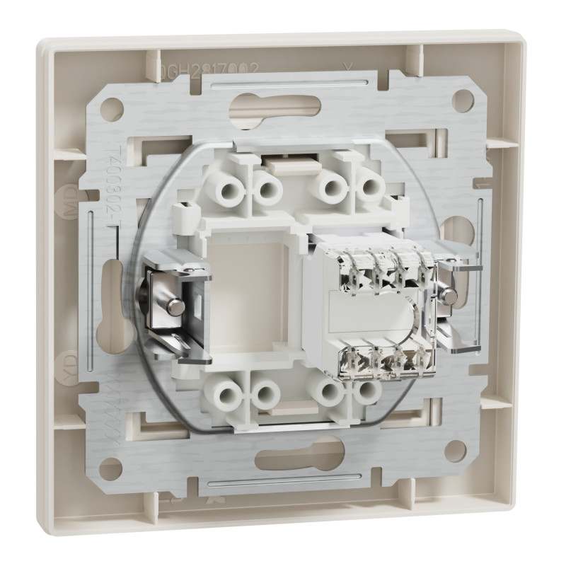 Розетка одинарная компьютерная RJ-45 SCHNEIDER Asfora крем EPH4300123