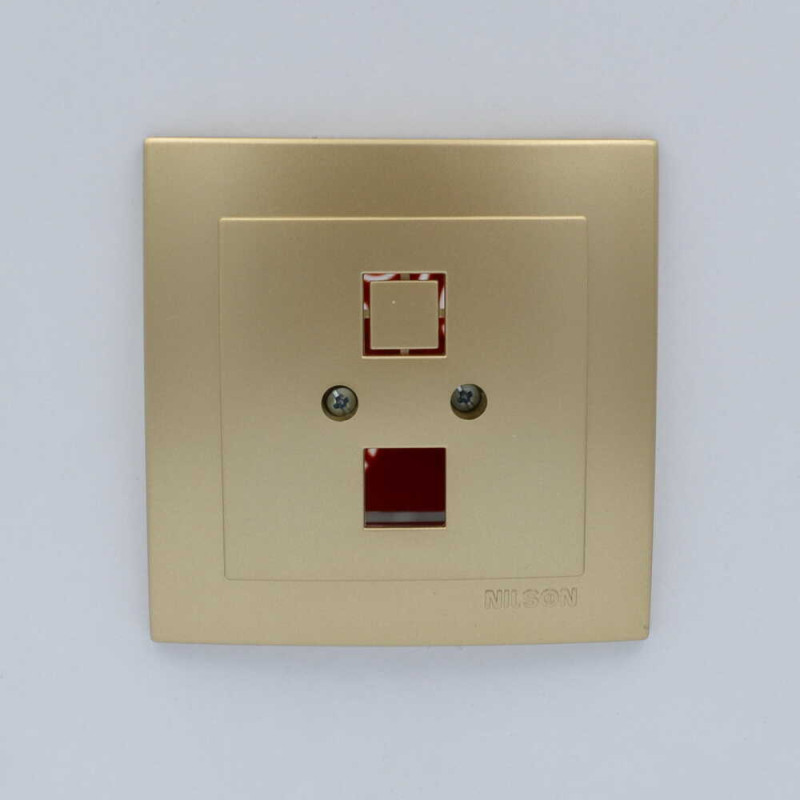 Розетка одинарная компьтерная без модуля RJ-45 NILSON Touran Золото 24151042
