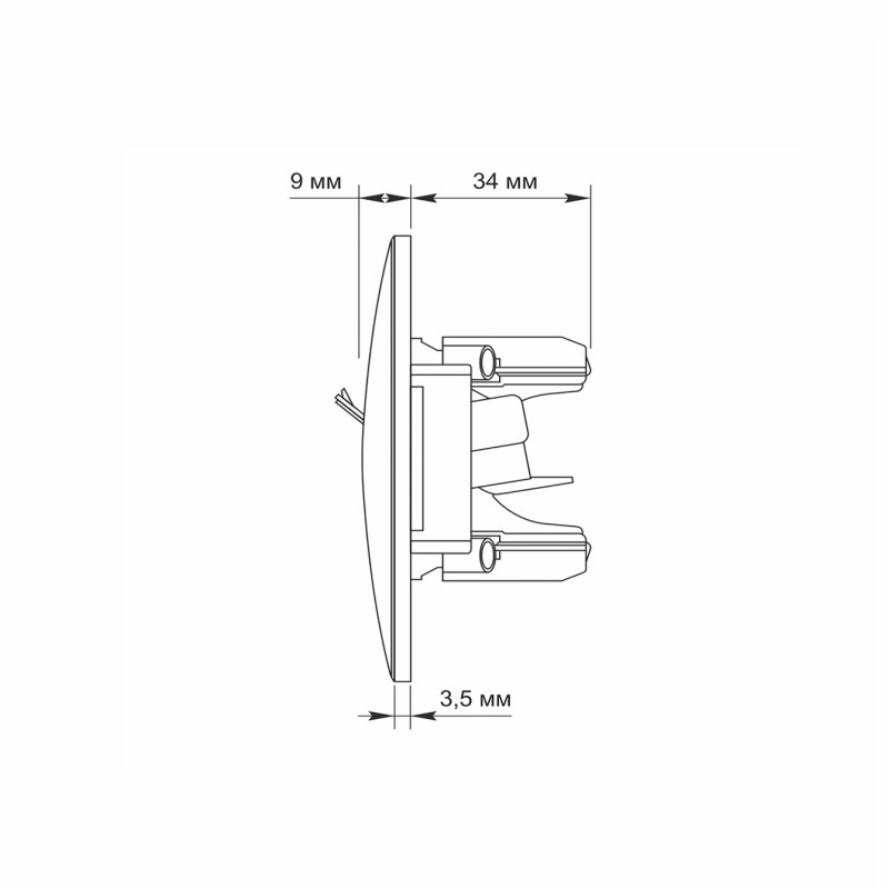 Розетка одинарна телефонна RJ-11 CAT3 VIDEX Binera крем (VF-BNSK1TF3-CR)