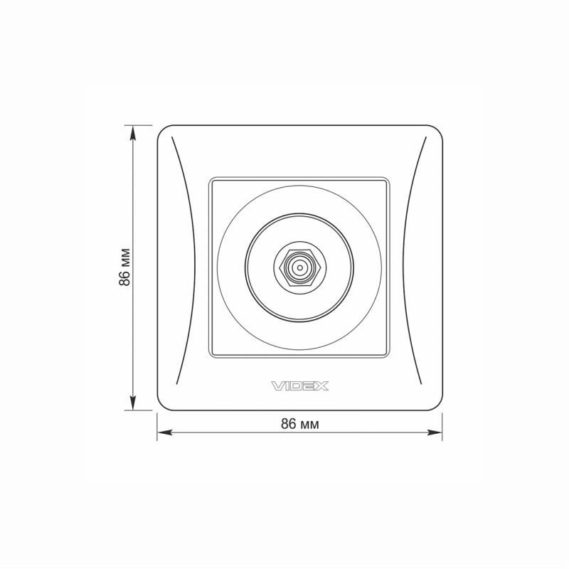 Розетка супутникова VIDEX BINERA біла (VF-BNSK1SATE-W)