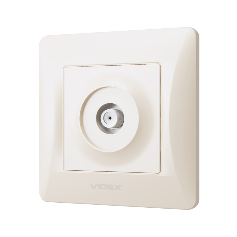 Розетка супутникова VIDEX Binera крем (VF-BNSK1SATE-CR)