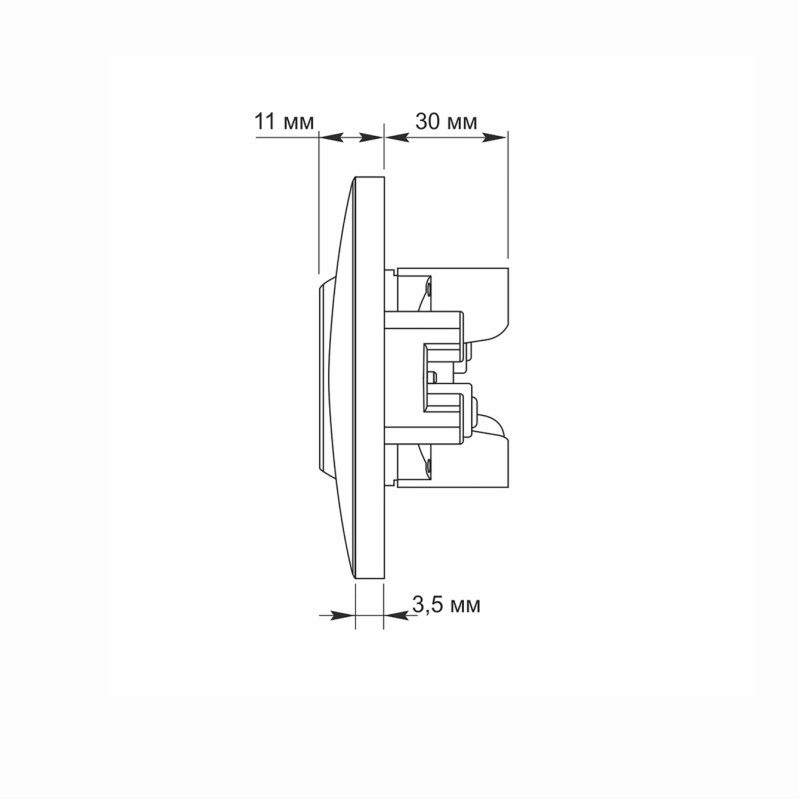 Розетка двомісна б/з VIDEX Binera графіт (VF-BNSK2-BG)