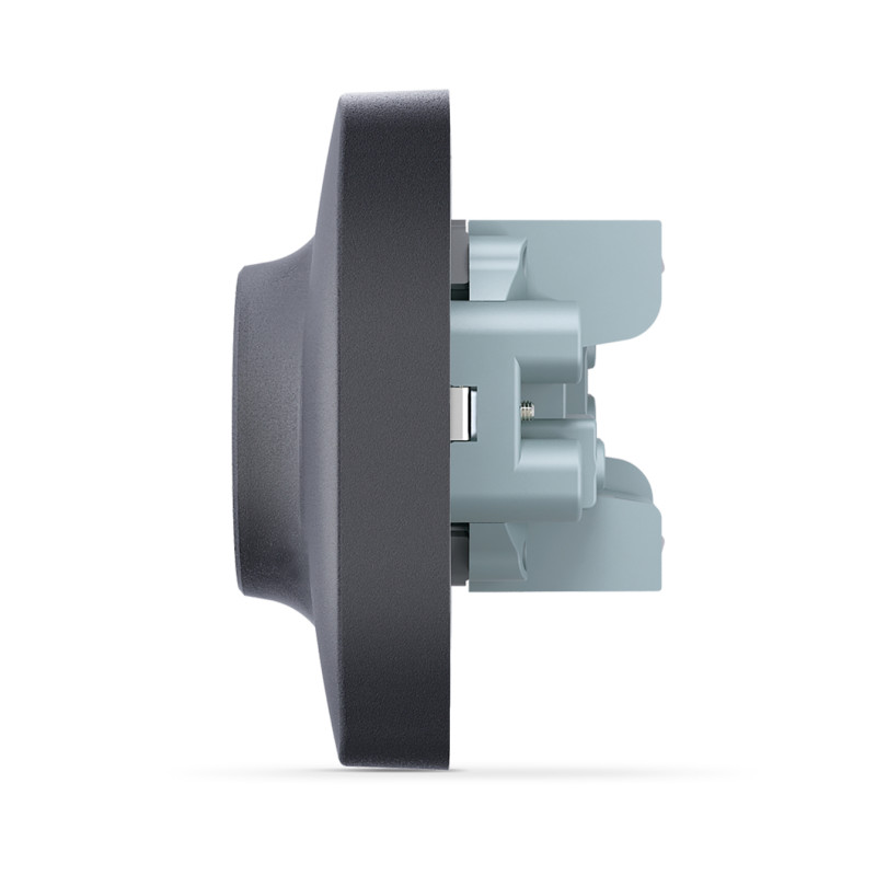 Розетка двухмесная с/з VIDEX Binera графит (VF-BNSK2G-BG)