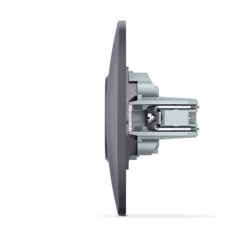 Розетка одинарна б/з VIDEX Binera графіт (VF-BNSK1-BG)