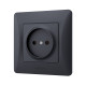 Розетка одинарна б/з VIDEX Binera графіт (VF-BNSK1-BG)