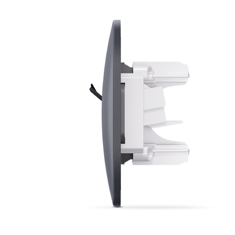 Розетка одинарная компьютерная RJ-45 CAT6 VIDEX Binera графит (VF-BNSK1PC6-BG)