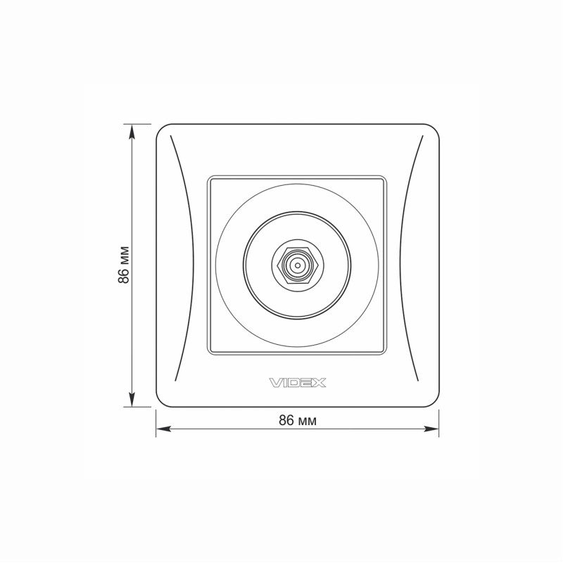 Розетка спутниковая VIDEX Binera графит (VF-BNSK1SATE-BG)