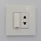Розетка Zenit белая 1-я каб. выход 1мод. (2CLA210700N1101)