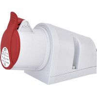 Розетка настінна (силовий роз'єм) EZ-3243  IP44 (32A, 400V, 3P+PE) ETI (4482038)