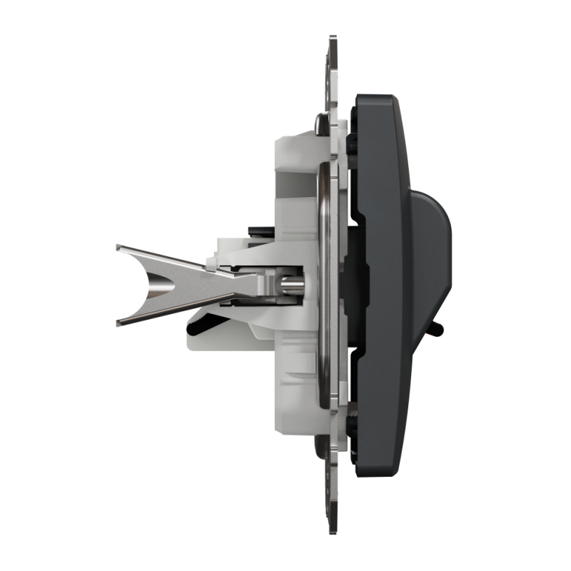 Аудиорозетка Черная Sedna Design Schneider Electric SDD114411