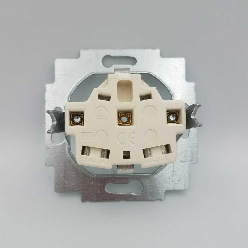 Розетка ABB basic55 слоновая кость 1-я с заземлением ( 2CKA002011A3857 )