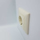 Розетка ABB basic55 слоновая кость 1-я с заземлением ( 2CKA002011A3857 )