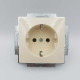 Розетка ABB basic55 слоновая кость 1-я с заземлением ( 2CKA002011A3857 )