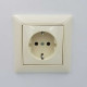 Розетка ABB basic55 слоновая кость 1-я с заземлением ( 2CKA002011A3857 )