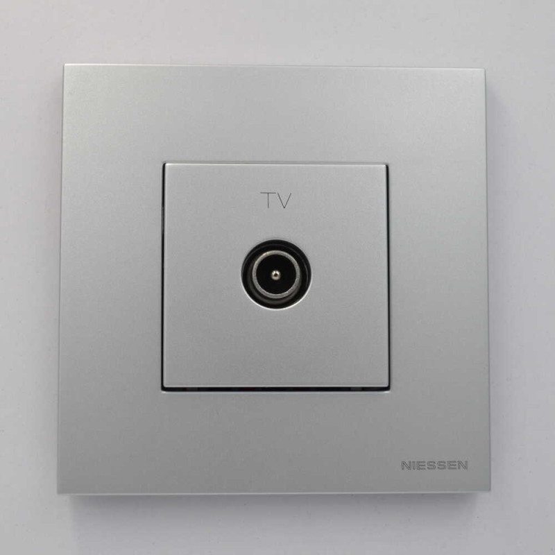 Розетка Zenit TV срібна ( 2CLA225070N1301 )