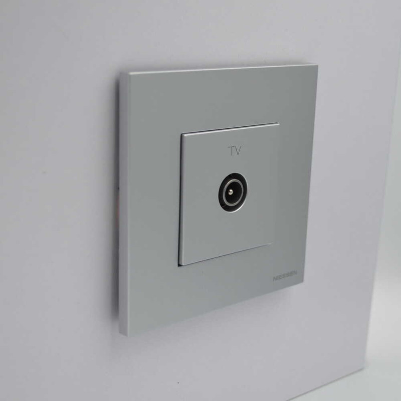 Розетка Zenit TV срібна ( 2CLA225070N1301 )