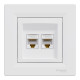 Розетка подвійна комп'ютерна RJ-45 SCHNEIDER Asfora бiла EPH4400121
