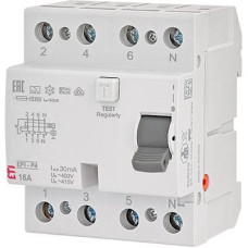 Реле диференційне (ПЗВ) 4р EFI6-P4 25/0,03 тип AC (6kA) ETI (2061651)