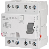 Реле дифференциальное (УЗО) 4р EFI6-P4 40/0,03 тип AC (6kA) ETI (2061652)