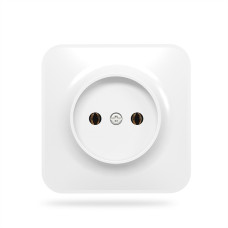 Розетка одинарная накладная б/з белая VIDEX BINERA (VF-BNS21-W)