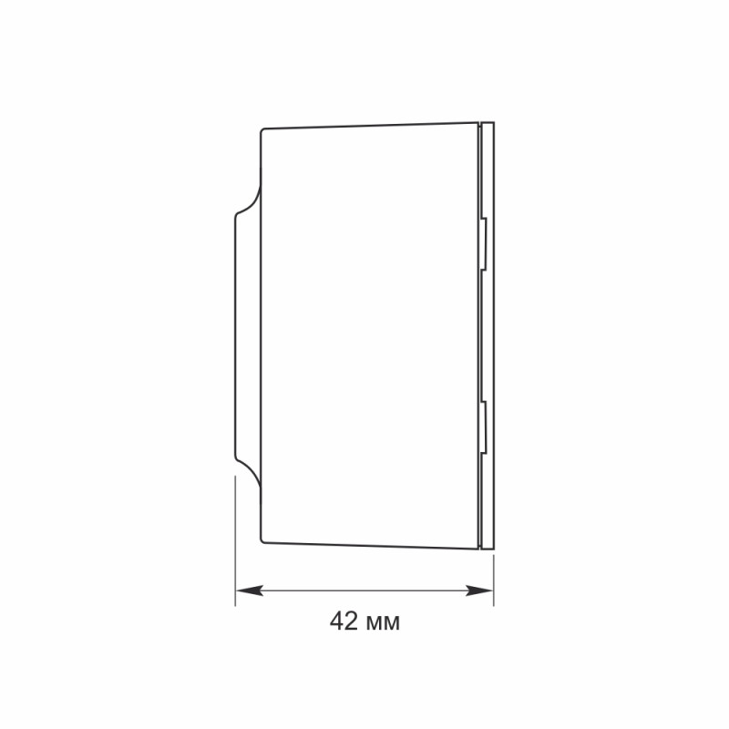 Розетка одинарна накладна б/з чорний графіт VIDEX BINERA (VF-BNS21-BG)