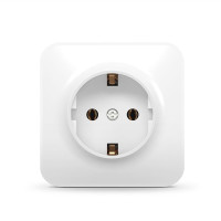 Розетка одинарная накладная с/з белая VIDEX BINERA (VF-BNS21G-W)