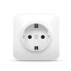 Розетка одинарная накладная с/з белая VIDEX BINERA (VF-BNS21G-W)