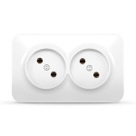 Розетка двойная накладная б/з белая VIDEX BINERA (VF-BNS22-W)