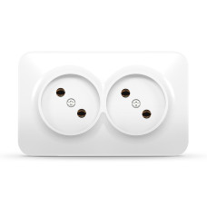 Розетка двойная накладная б/з белая VIDEX BINERA (VF-BNS22-W)