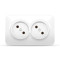 Розетка двойная накладная б/з белая VIDEX BINERA (VF-BNS22-W)
