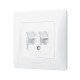 Розетка компьютерная и телефонная VIDEX BINERA белая (VF-BNSK2PC6TF3-W)
