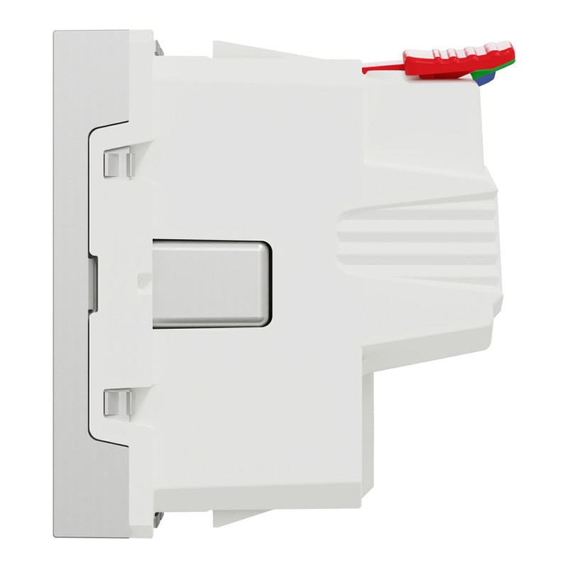 Розетка з з/к і шторками 16А (швидкозатискні клеми) Unica New Schneider Electric алюміній NU305730