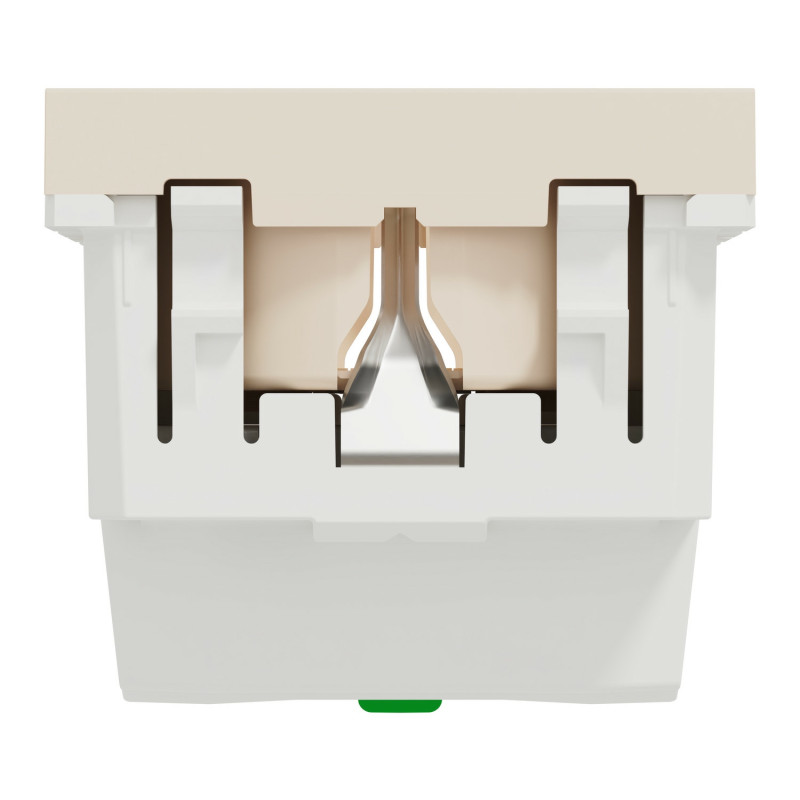 Розетка с ж/к и шторками 16А (быстрозажимные клеммы) Unica New Schneider Electric бежевая NU305744