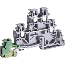 Клемма винтовая двухуровневая ESC-TDE.2 (2,5 мм2, с контактом заземления, серая) ETI (3903250)