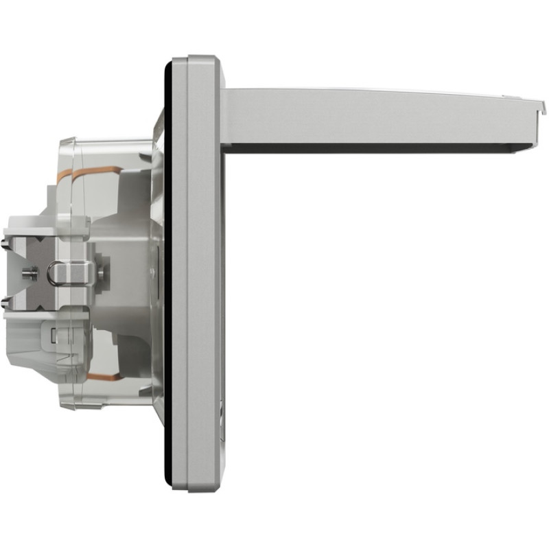 Розетка с заземлением, зах. шторками и крышкой IP44 Asfora Schneider Electric алюминий EPH3100361