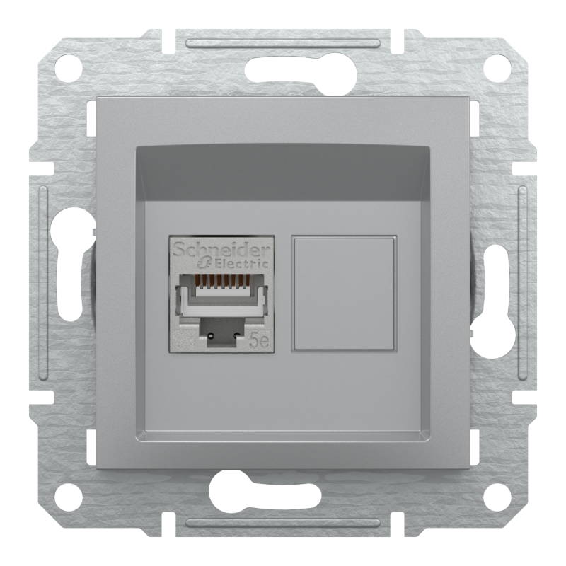 Розетка компьютерная 5e STP Asfora Schneider Electric алюминий EPH5000161