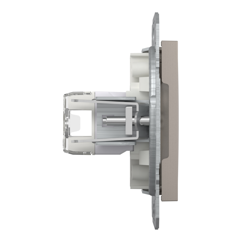 Розетка компьютерная двойная 5e UTP Schneider Electric бронза EPH4400169