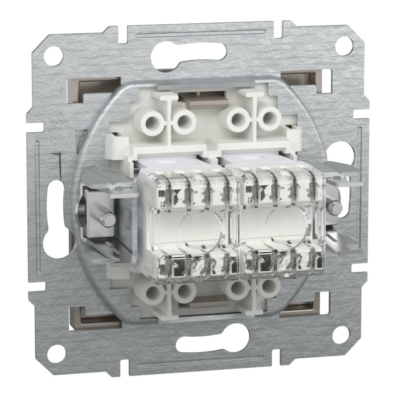 Розетка комп'ютерна подвійна 6e UTP Schneider Electric бронза EPH4800169