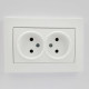 Розетка двійна без заземлення ELBI VEGA білий матовий (510-016200-908/230-908)