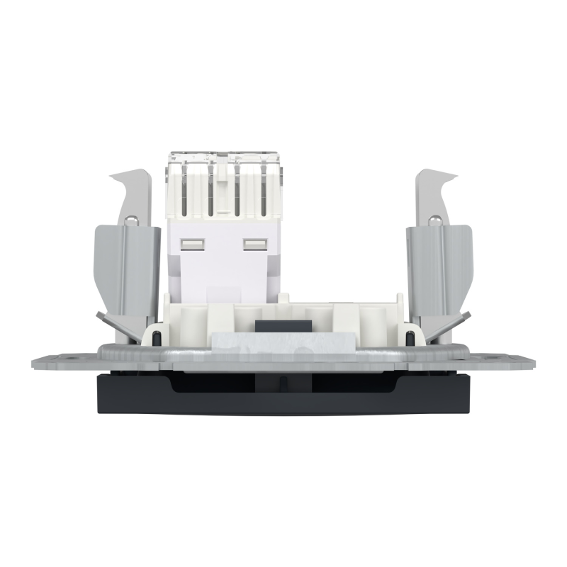 Розетка комп'ютерна 6e UTP Asfora Schneider Electric антрацит EPH4700171