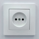Розетка одинарна без заземлення ELBI VEGA білий матовий (510-016200-215)