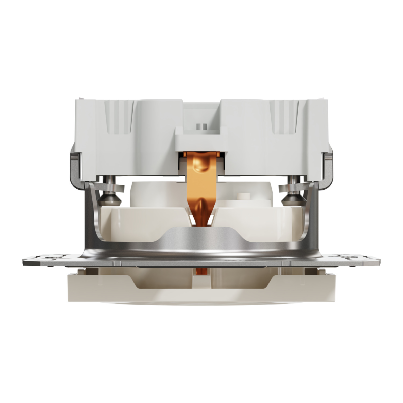 Розетка з заземленням та шторками без рамки Asfora Schneider Electric крем EPH2970223