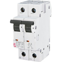 Автоматичний вимикач ETIMAT 10 DC 2p C 20A (6 kA) ETI (2138717)