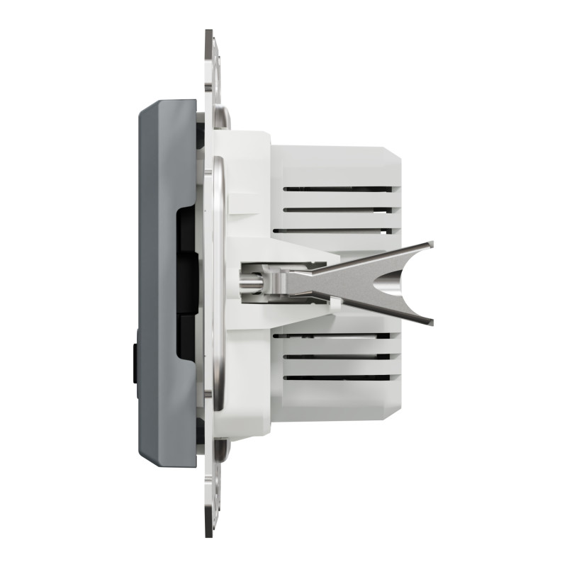 Розетка USB 2.0 port 5V DC, 2.4 A тип A+C Asfora Schneider Electric сталь EPH2700362